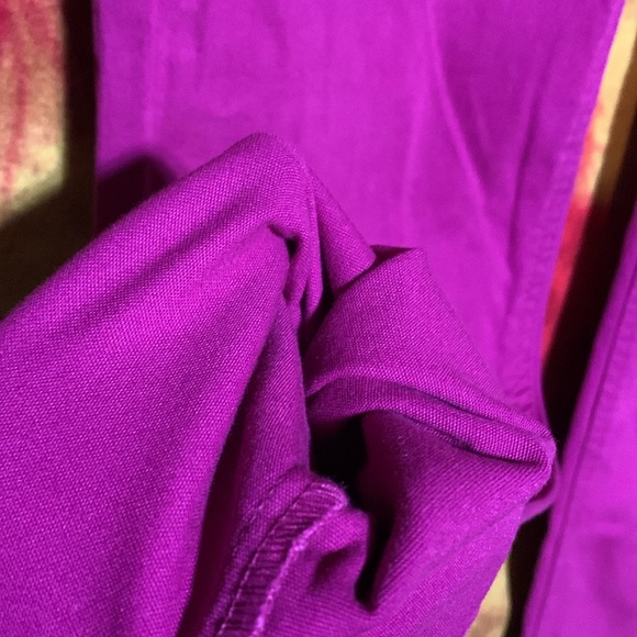 RED CAMEL-women’s fuscia cotton blend ‘AVA Fit’ SKINNY SUPER STRETCH jeggings - Picture 5 of 9